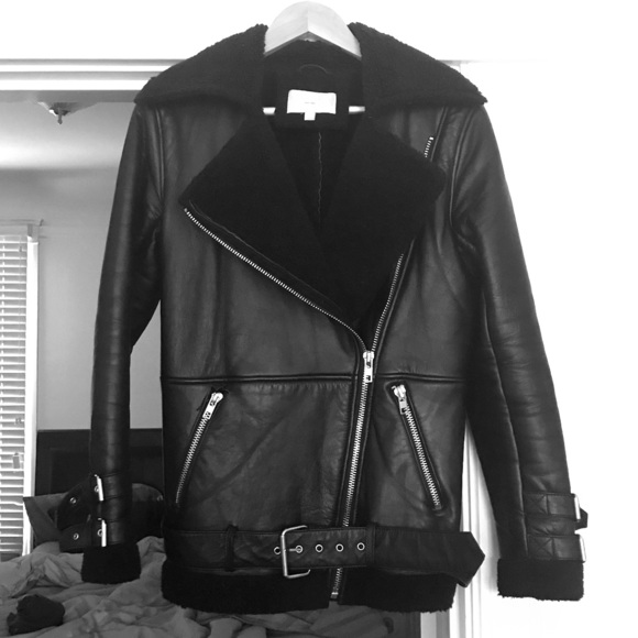 Walter Baker Jackets Coats Black Lamb Leather Shearling Lined Coat With Belt Poshmark